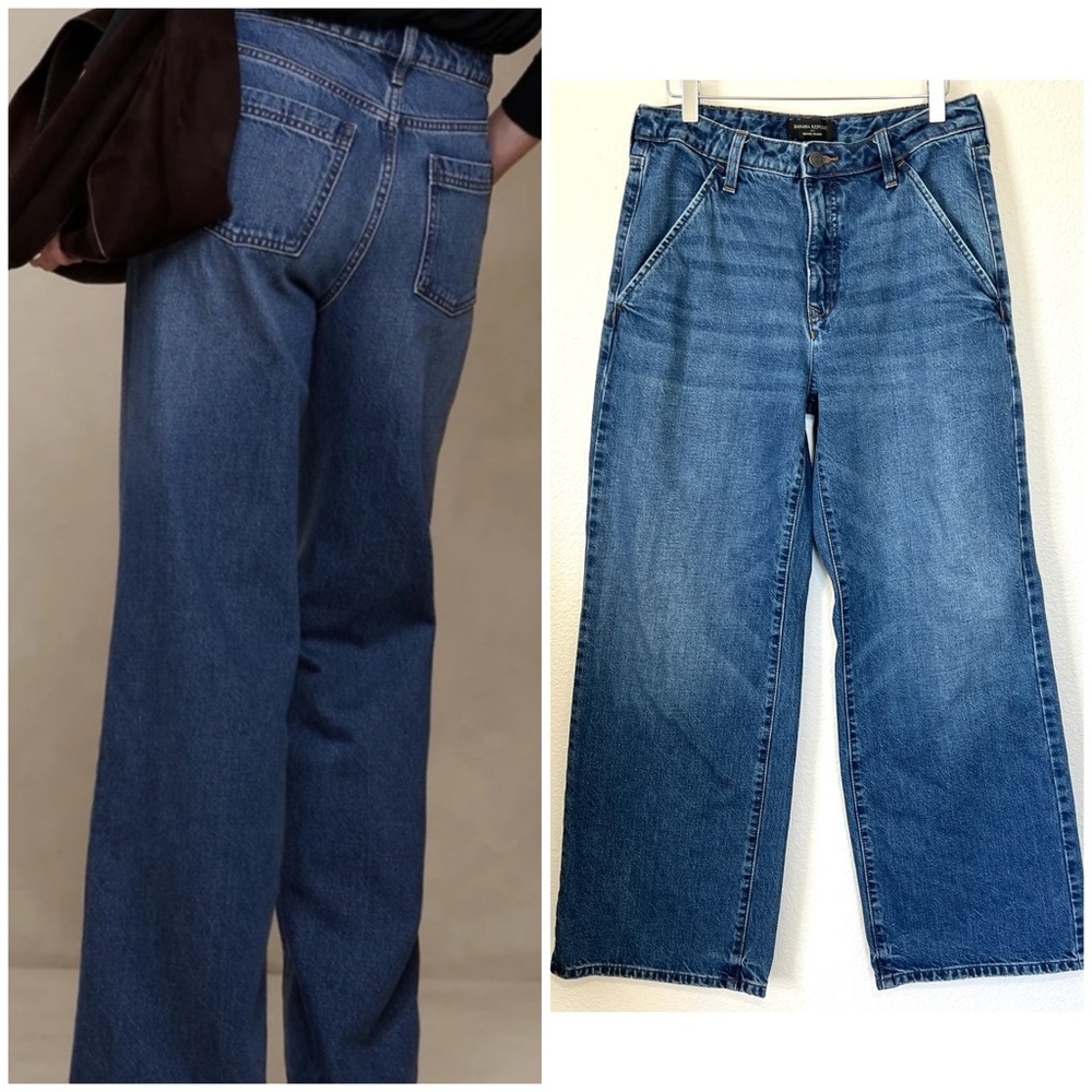 Banana Republic Luxe High-Rise Wide-Leg Trouser Jean Size 29/8